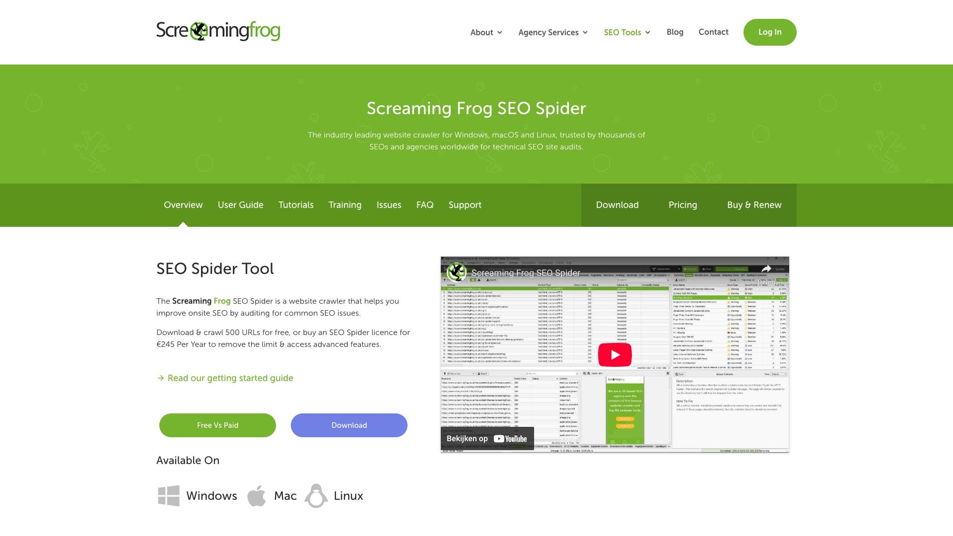Screaming Frog Dashboard