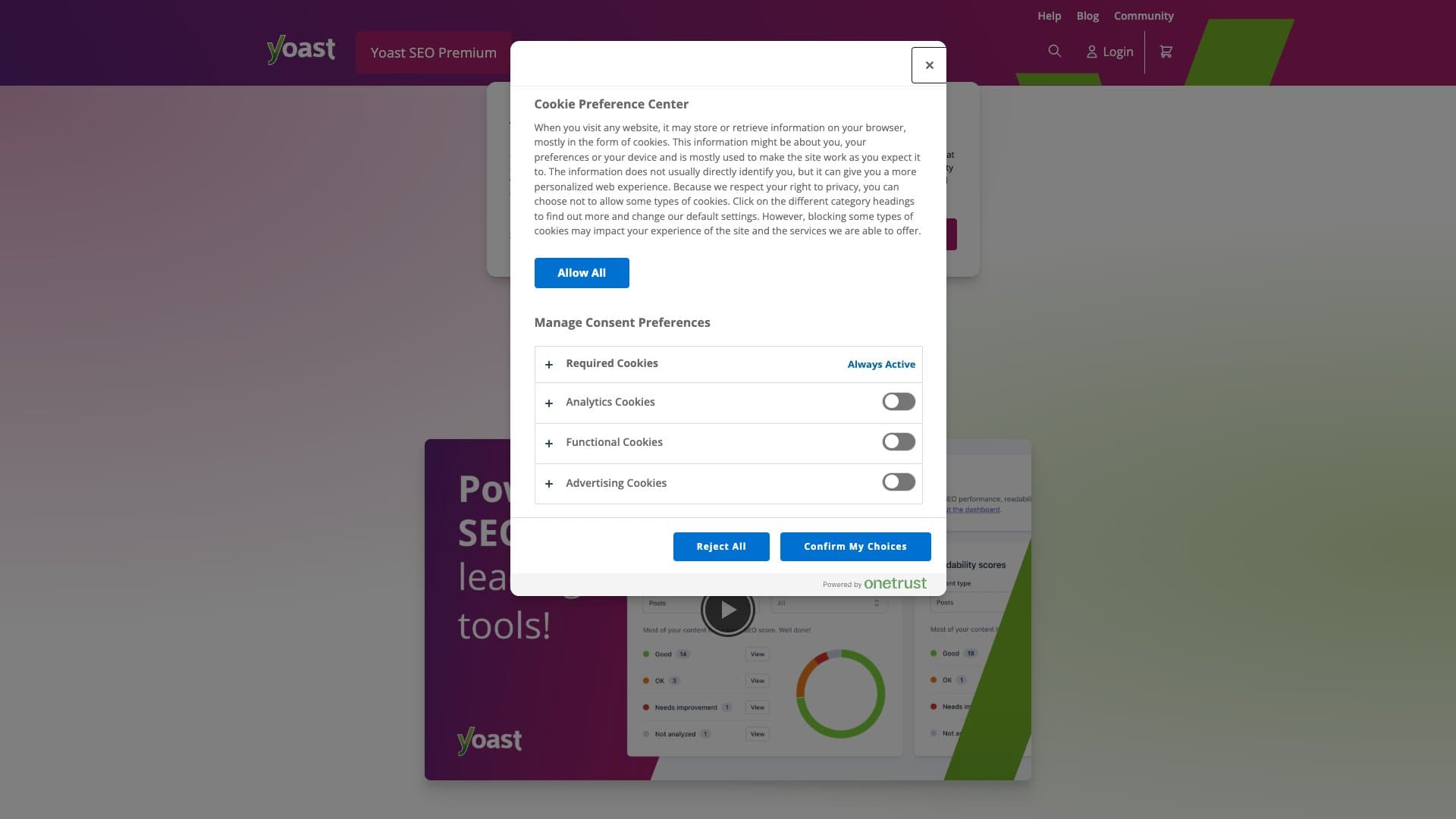 Yoast SEO Dashboard