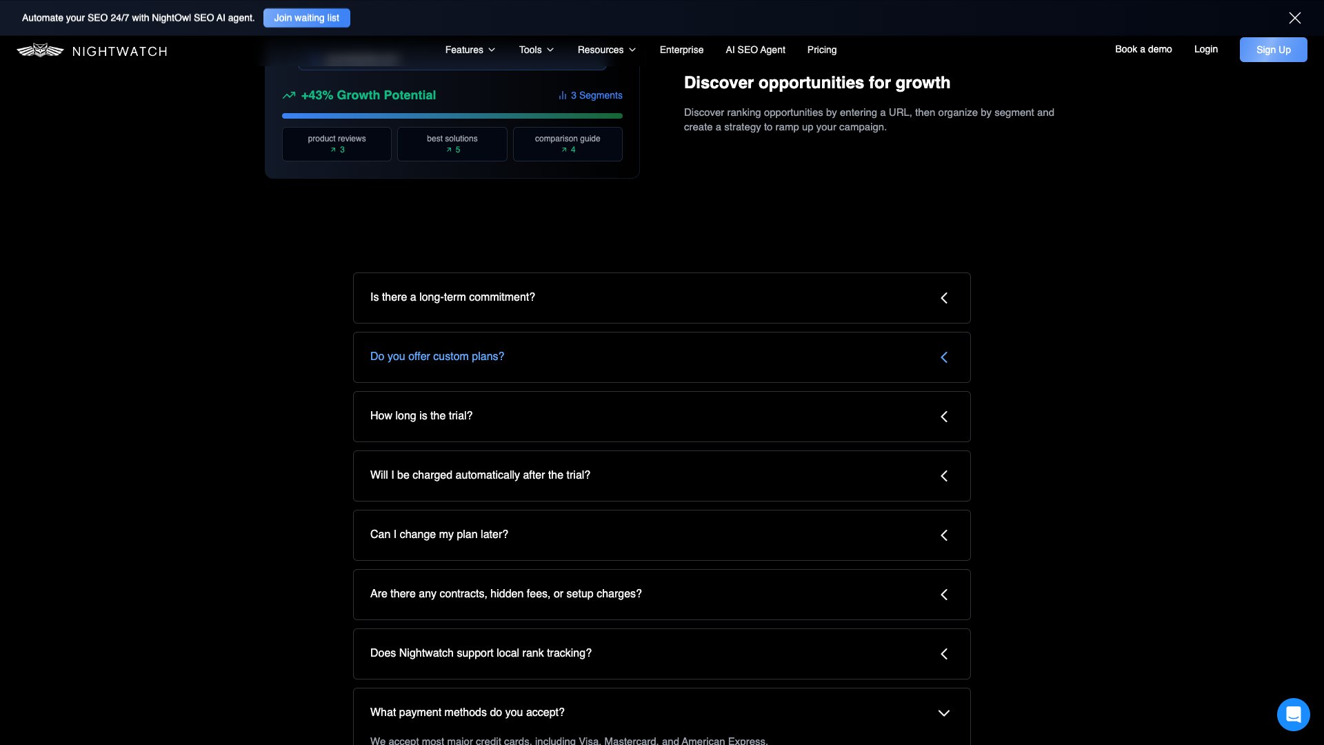 Nightwatch interface