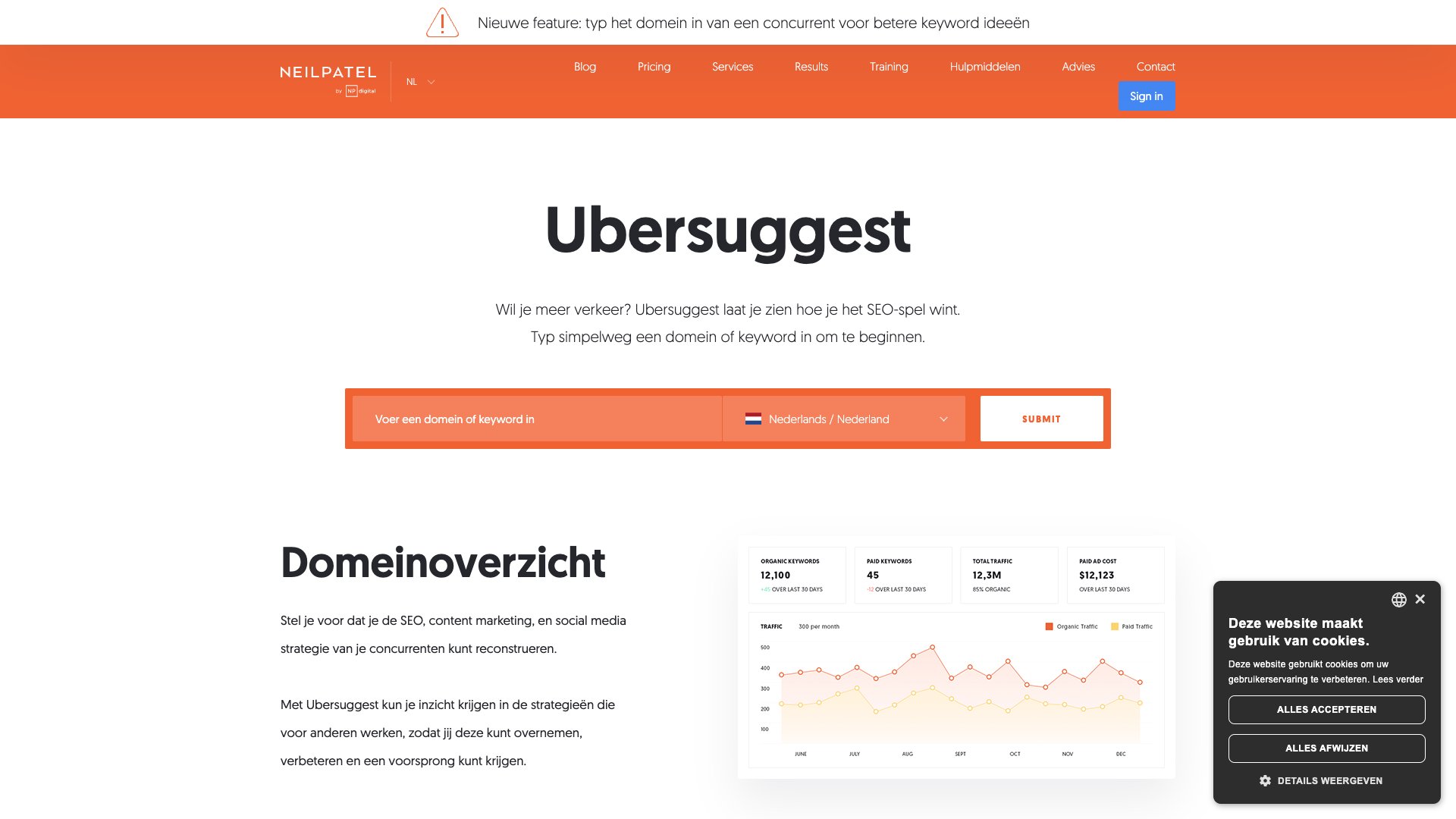 Ubersuggest Dashboard
